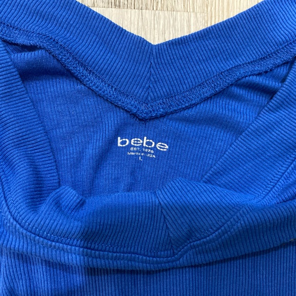 Bebe Bling Y2K Off The Shoulder V-Neck - Picture 4 of 4